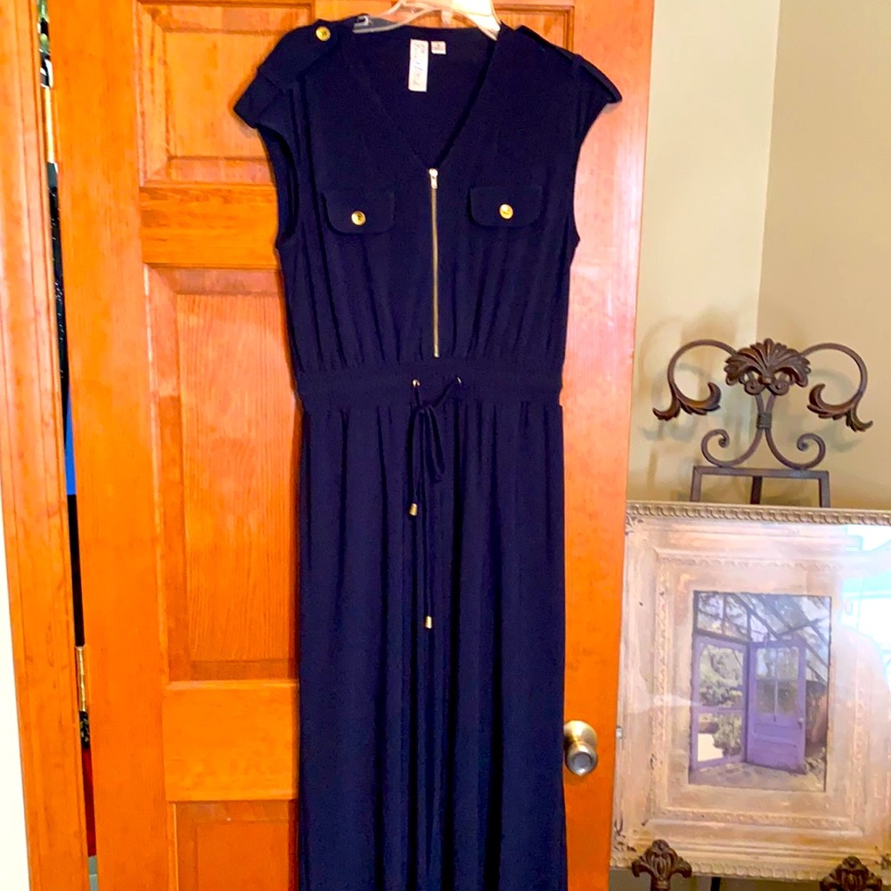 Navy women’s pant jumpsuit size medium
